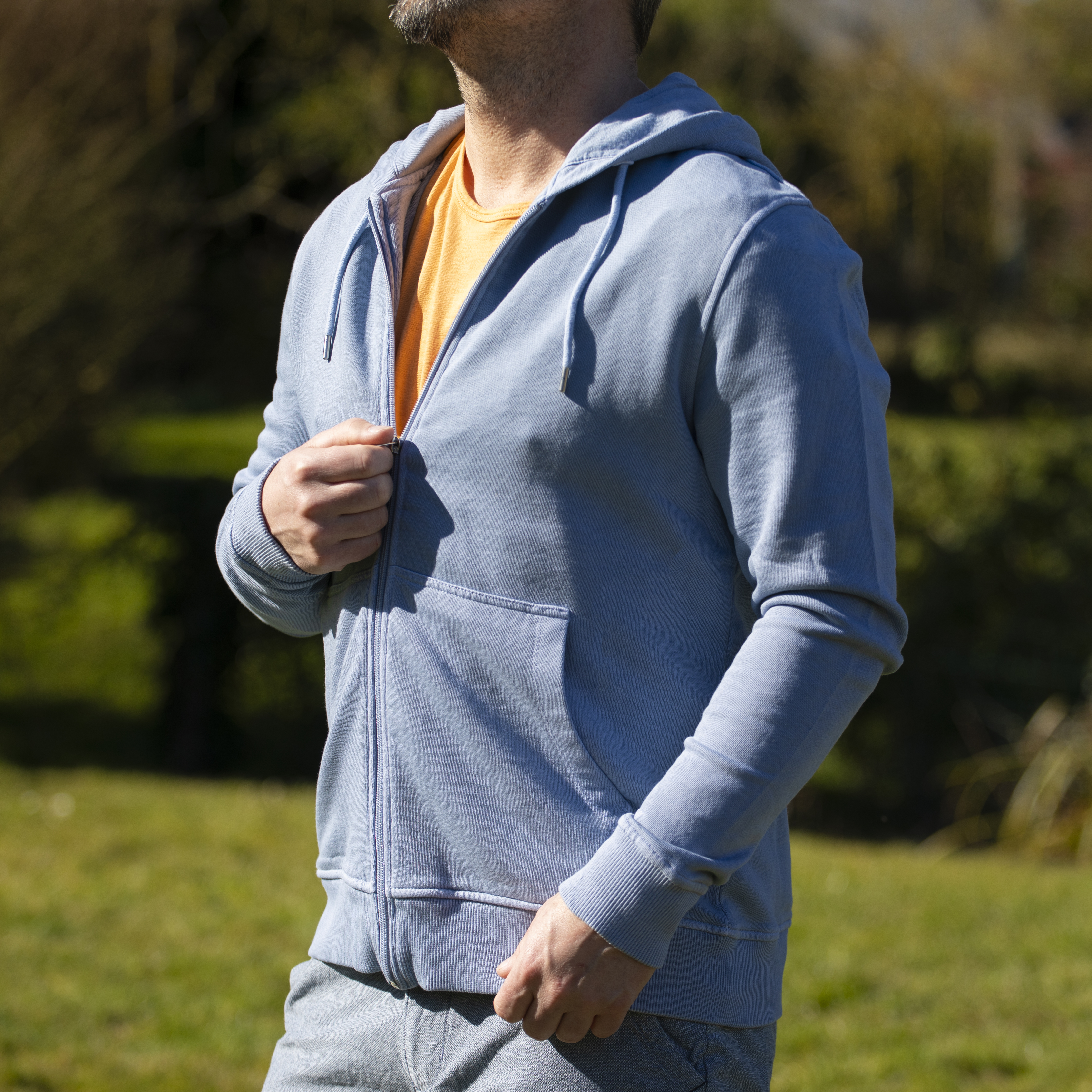 Herren Sweatshirt Jacke AIDA Sky
