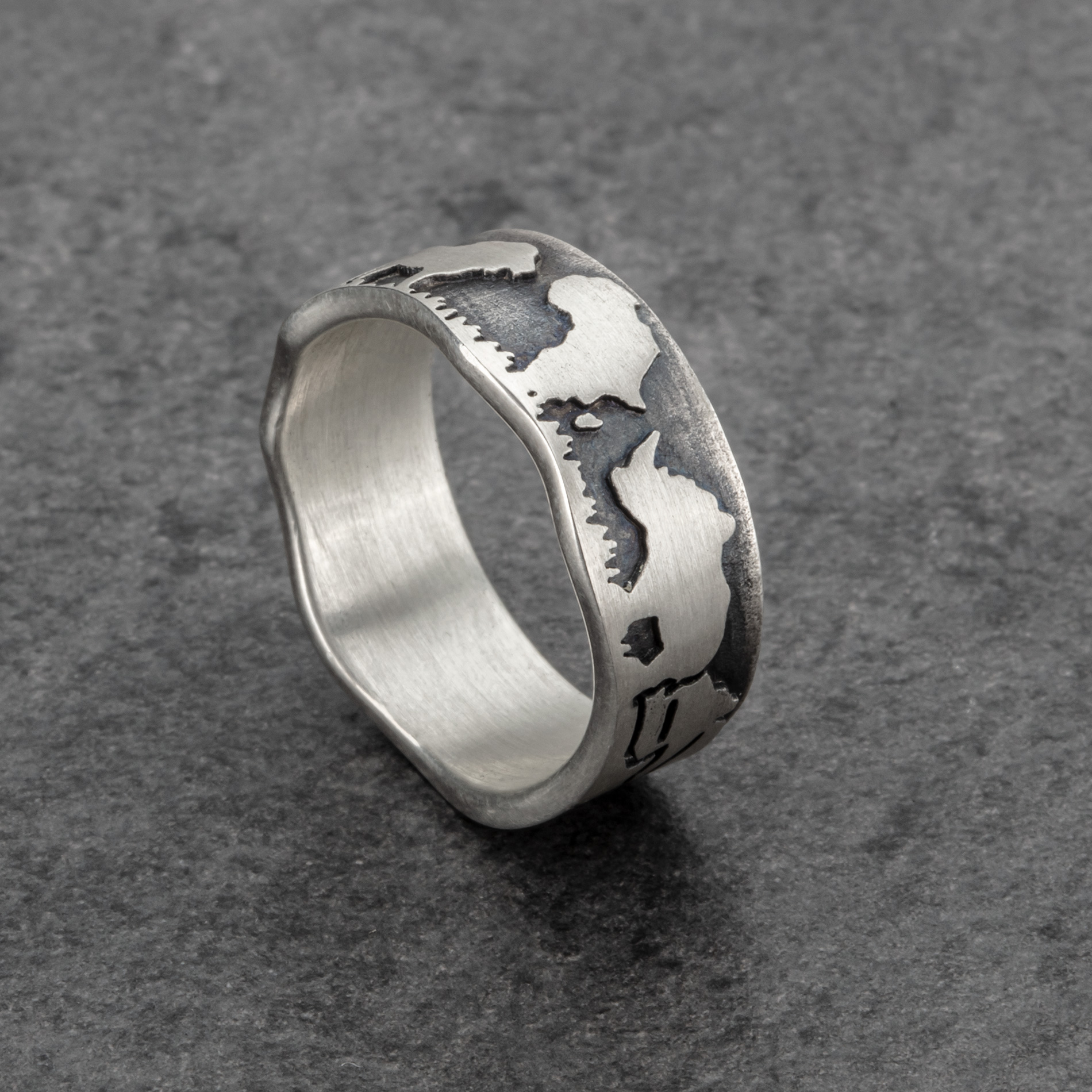 Routen-Ring Afrika 925er Sterling Silber